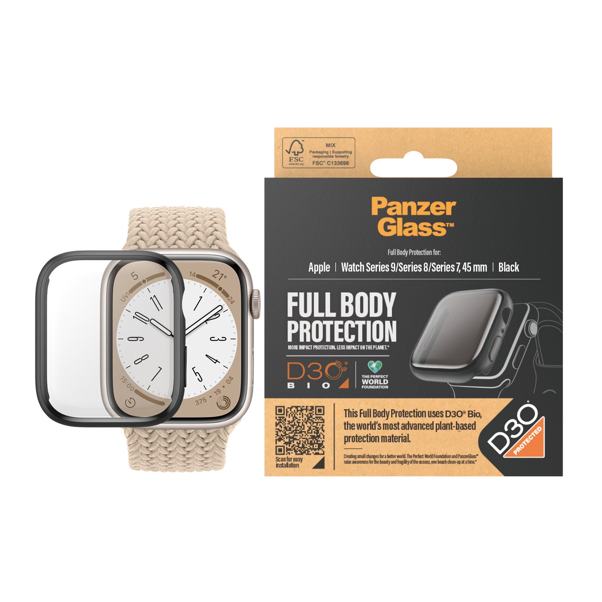 PanzerGlass – FullBody Apple Watch 9 big – Clear with D3O v:2169692 PanzerGlass – FullBody Apple Watch 9 big – Clear with D3O v:2169692