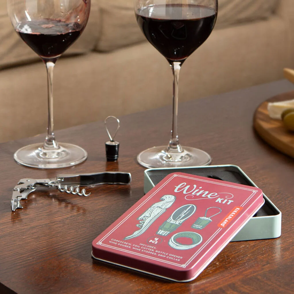 Kikkerland – Wine Kit – 6.25 x 4 x 0.75 inches v:5288051 Kikkerland – Wine Kit – 6.25 x 4 x 0.75 inches v:5288051