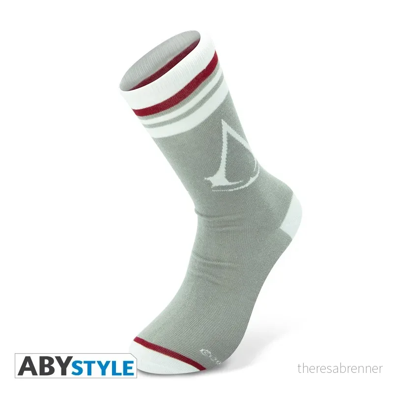 ASSASSIN'S CREED – Socks- Grey – White – "Crest" v:2840378 ASSASSIN'S CREED – Socks- Grey – White – "Crest" v:2840378
