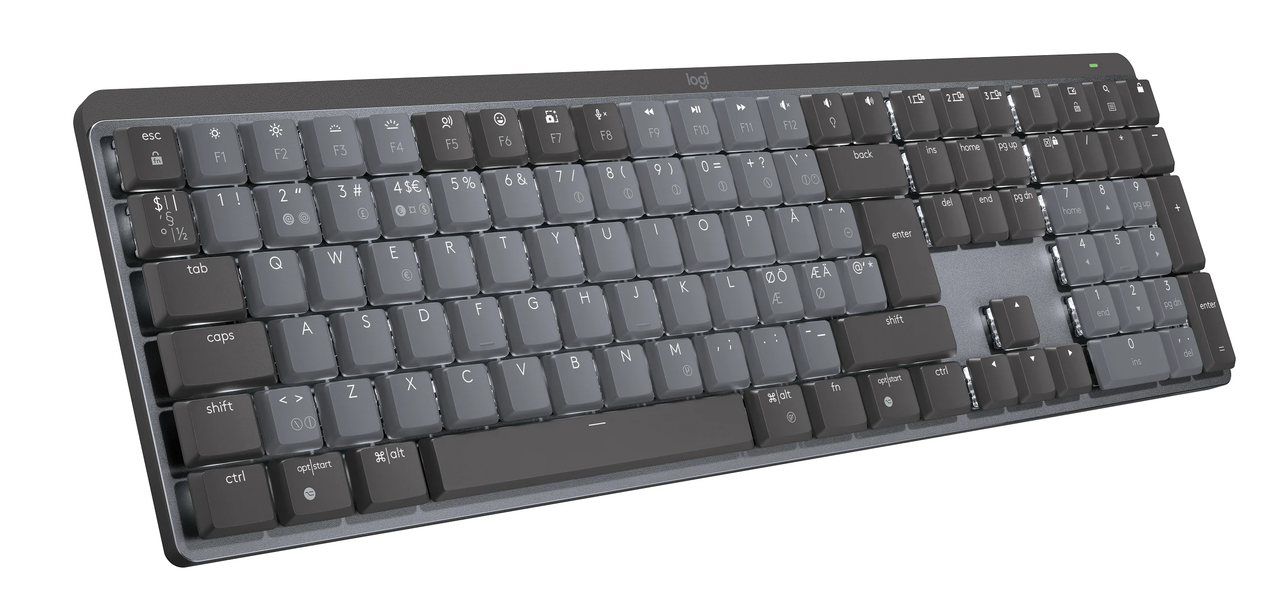 Logitech - MX Mechanical Wireless Illuminated Keyboard - Nordic - Lineair Switch - Lineair Switch - Gratis frakt v:8881921
