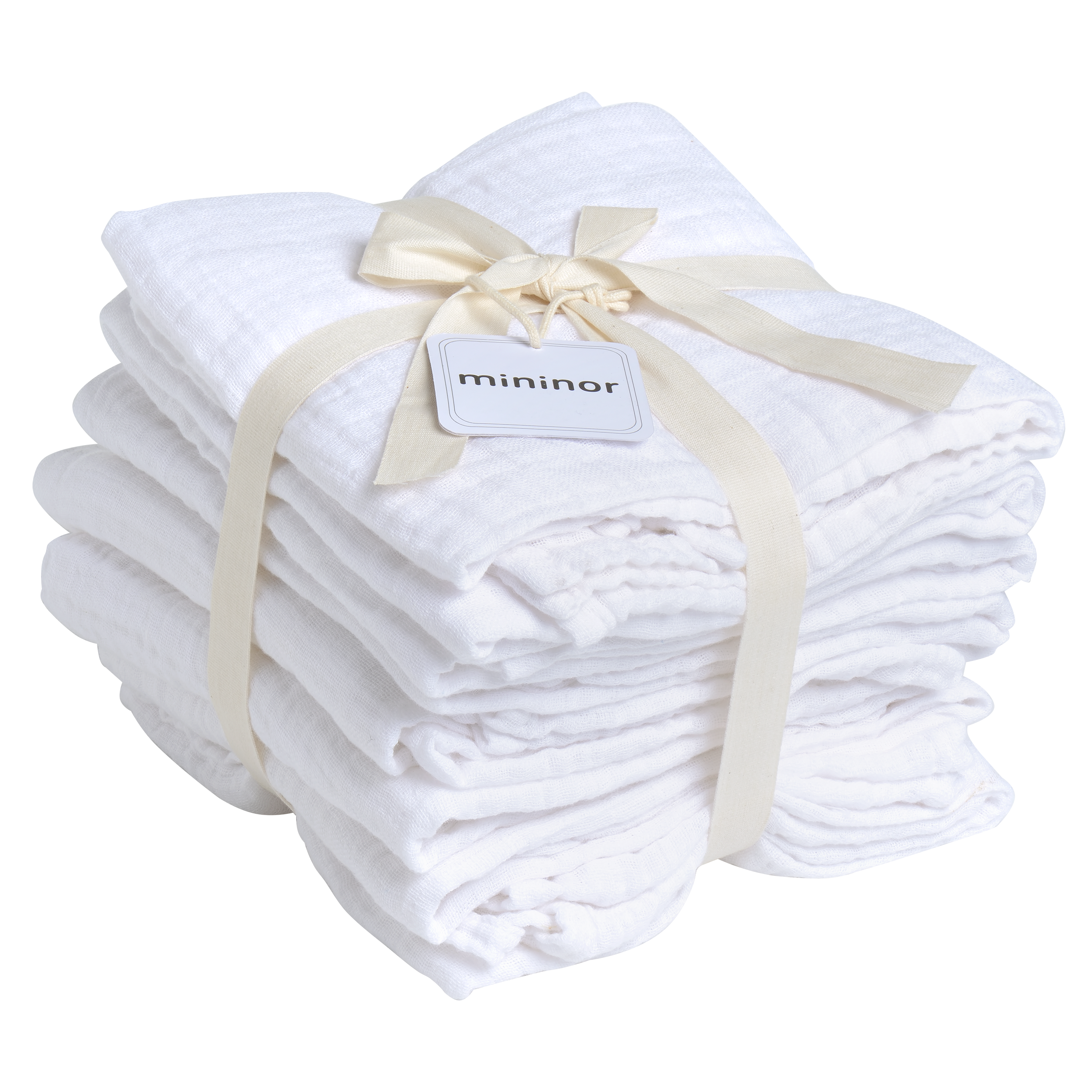 Mininor Global – Organic Muslin Cloth, 8pcs White (10260) v:3173496