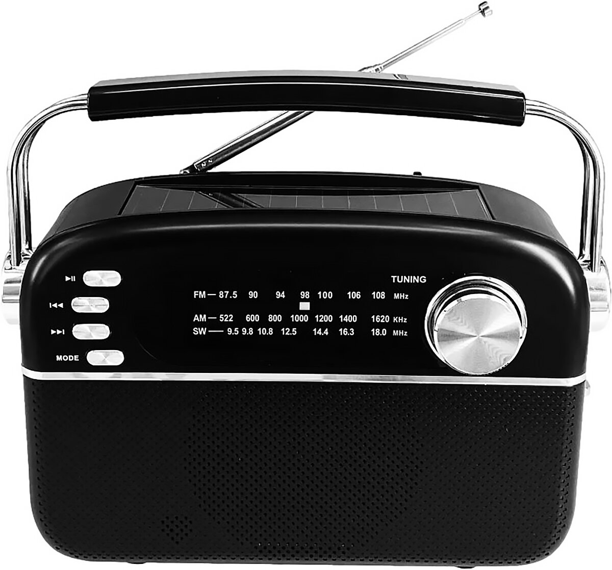 Manta - FM/AW/SW portable radio with solar panel v:4686406