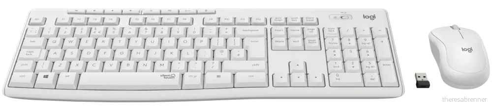 Logitech - MK295 Silent Wireless Combo Keyboard & Mouse set - Nordic Layout - White v:7122239