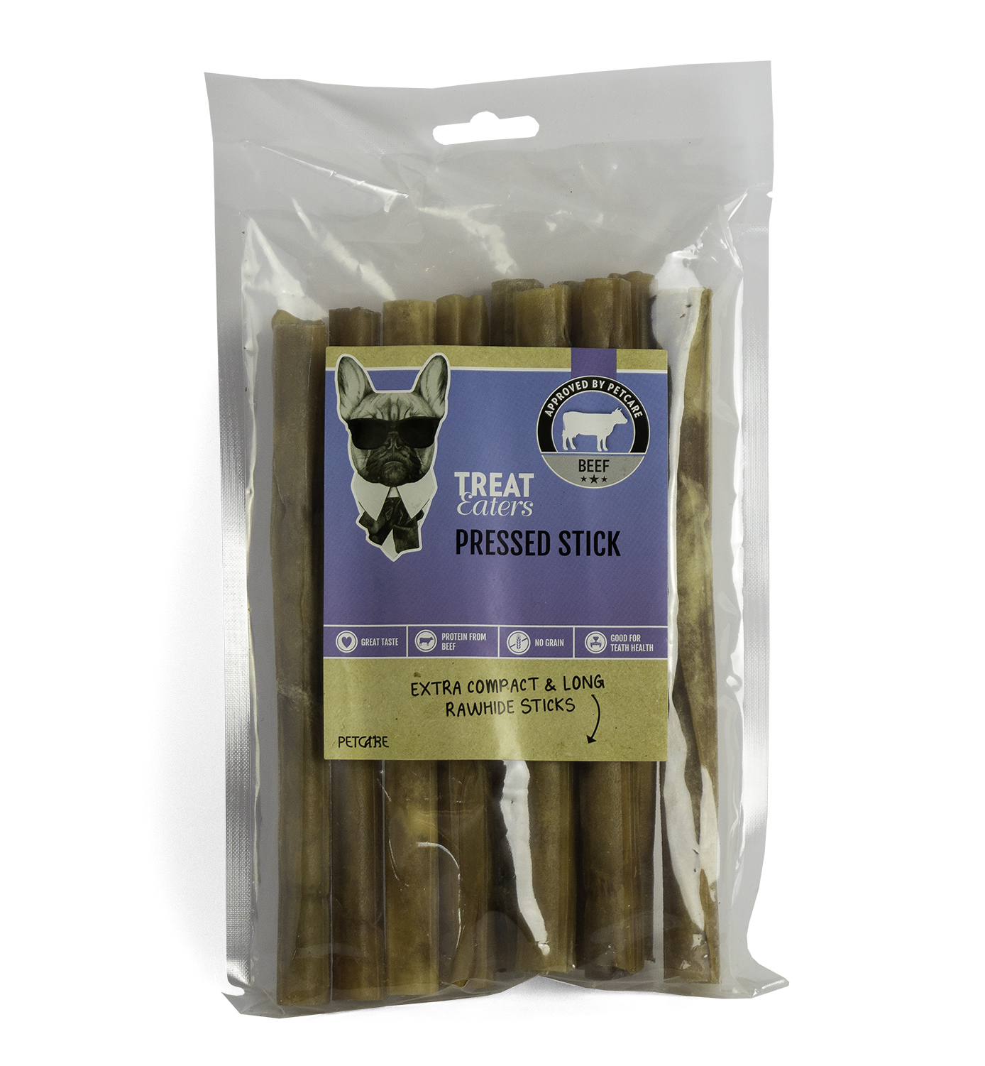 Treateaters - Pressed stick natural 10pcs, 20x2 cm - (20322) v:9062928