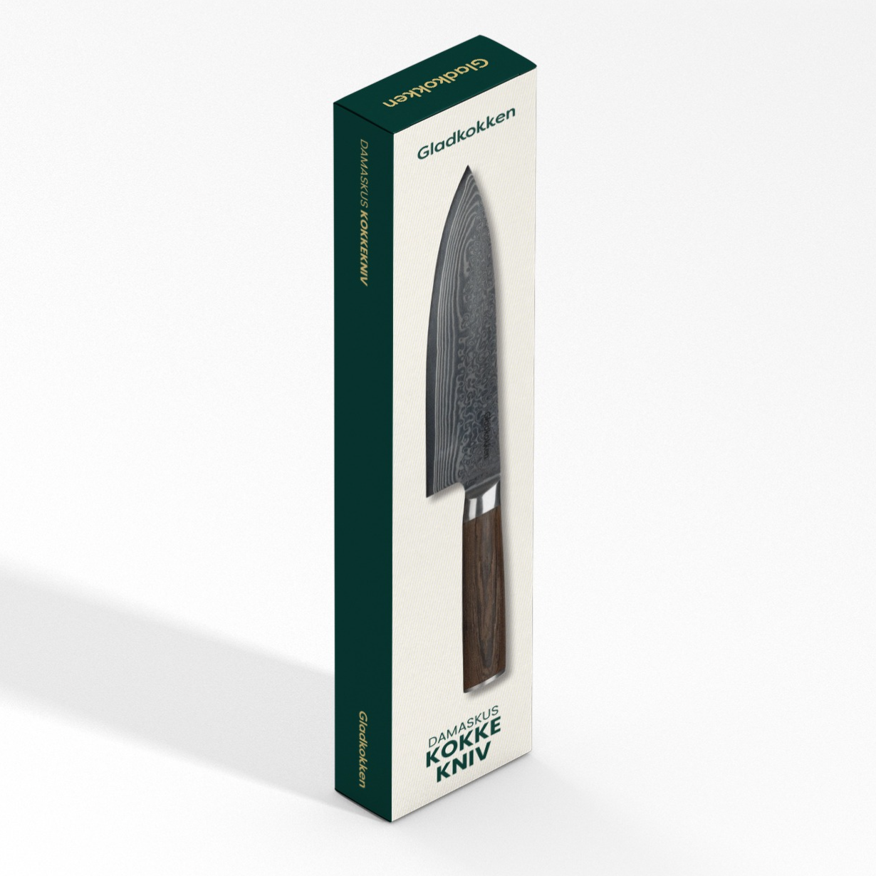 Gladkokken - Damaskus kokkekniv - 20 cm blad - Gratis frakt v:3293259