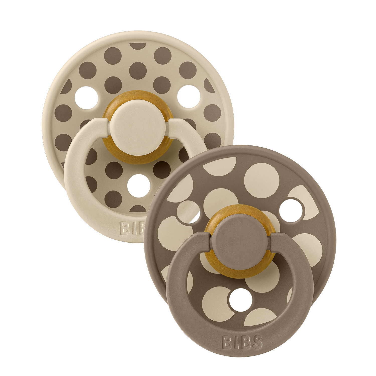 BIBS – Pacifier Studio Colour 2 PACK Polka Mix Latex – Vanilla/Dark Oak – Size 3 v:7157282 BIBS – Pacifier Studio Colour 2 PACK Polka Mix Latex – Vanilla/Dark Oak – Size 3 v:7157282