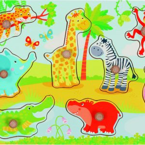 GOKI – African baby animals, Lift out puzzle – (57397) v:1370765