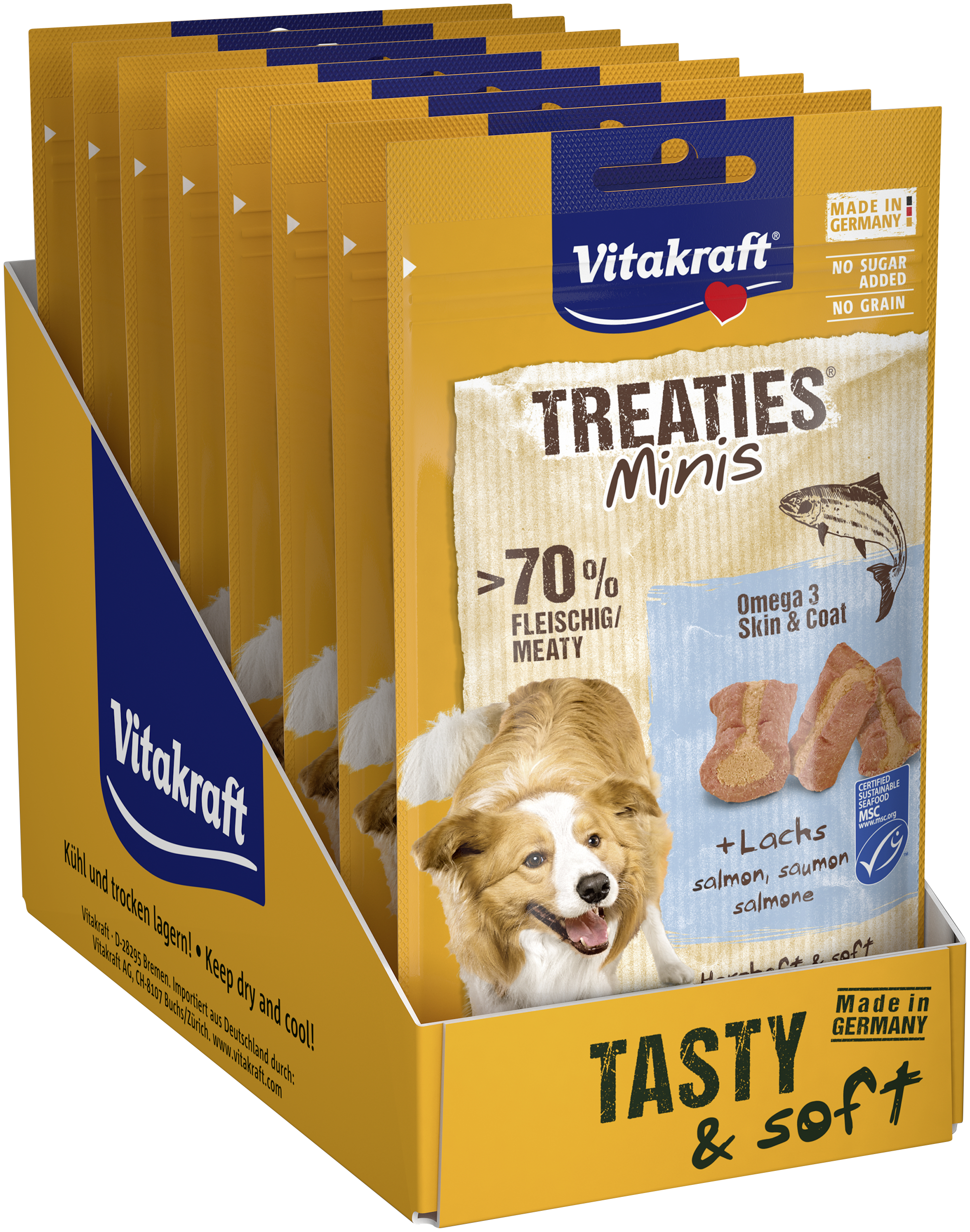 Vitakraft - 8 x Treaties® Minis + Salmon & Omega 3 48gr v:3051814