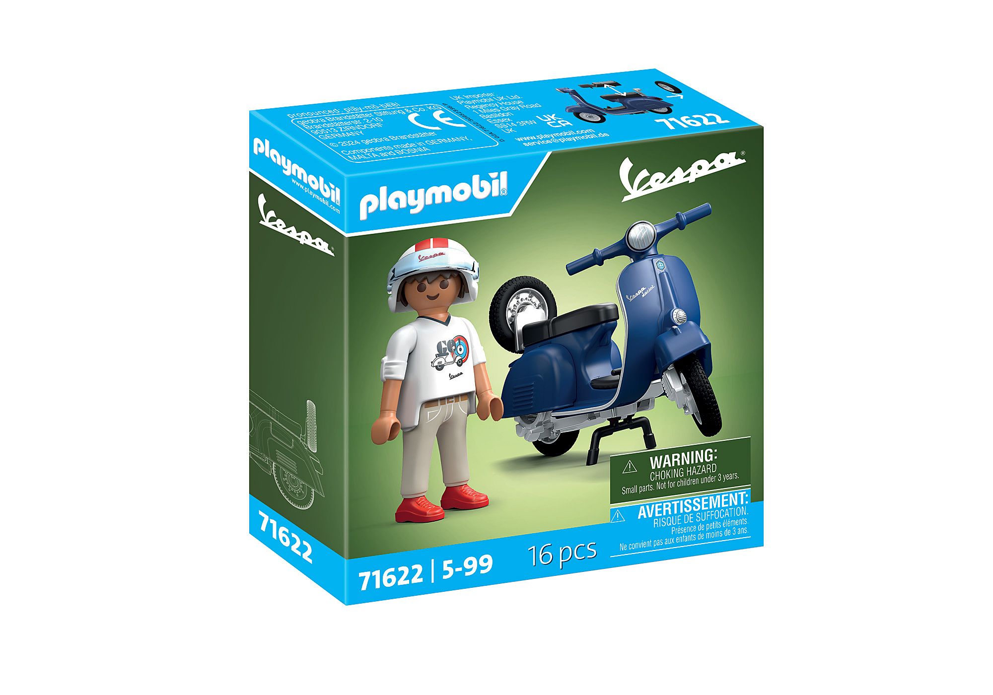 PLAYMOBIL - 1969 Vespa 150 Sprint Veloce, blue (71622) v:6216329