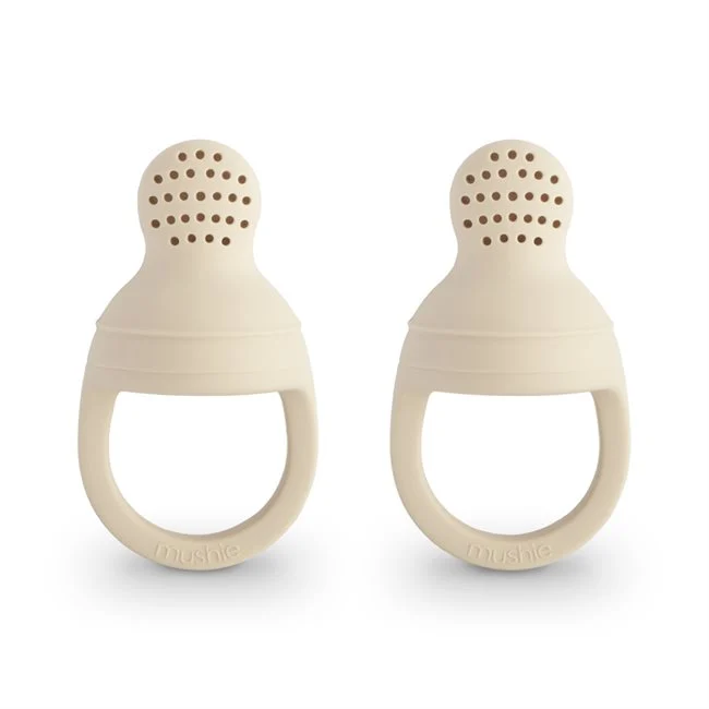 Mushie - Silicone Fresh Food Feeder 2-Pack - Shifting Sands v:4237085