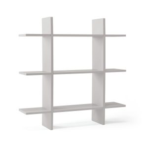 Kids Concept – Wall Shelf 3 Level STAR – Grey – 70x15x70 cm – Gratis frakt v:1265361