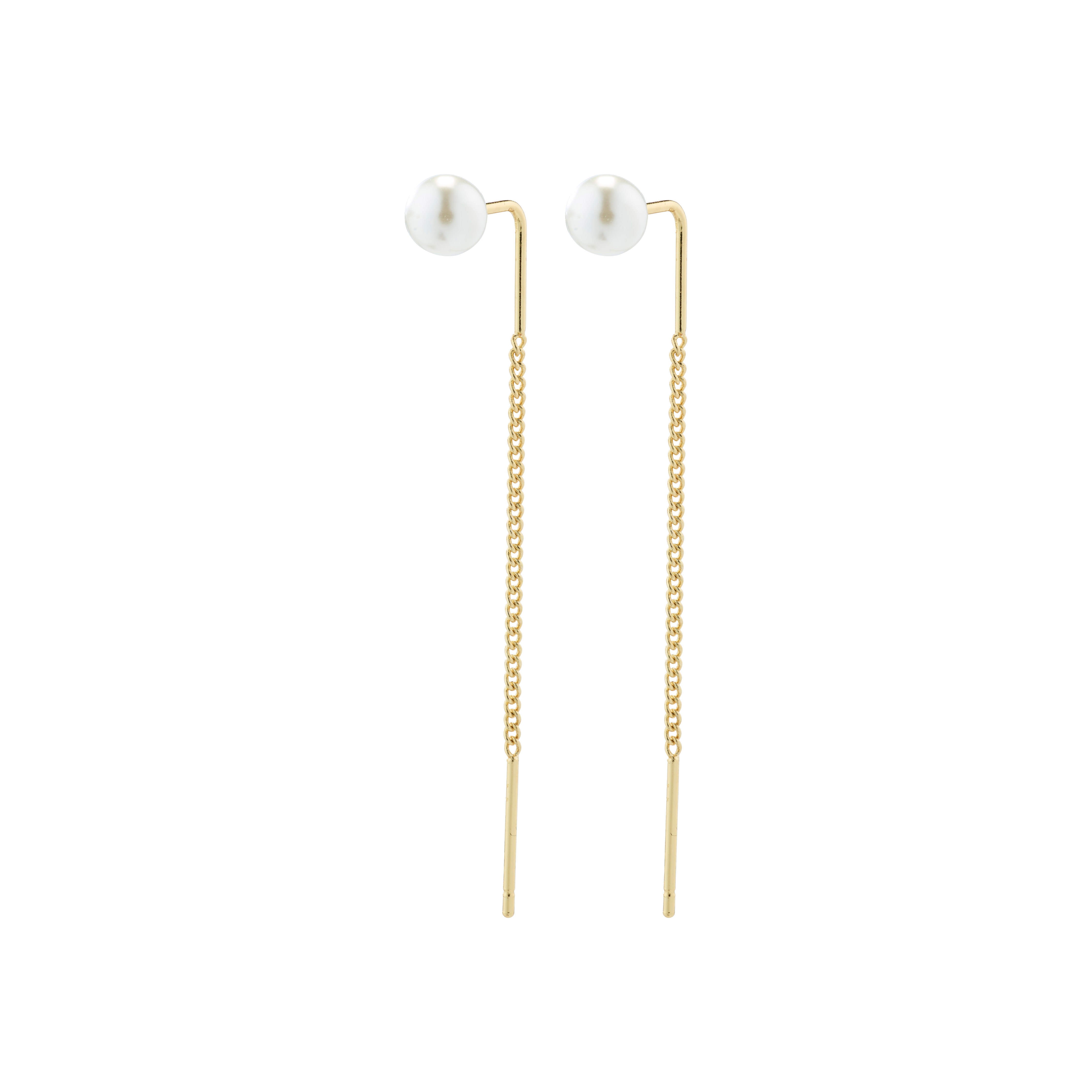 PILGRIM – ELBA Long Chain Pearl Earrings – Gold Plated – 5 mm v:9547467 PILGRIM – ELBA Long Chain Pearl Earrings – Gold Plated – 5 mm v:9547467
