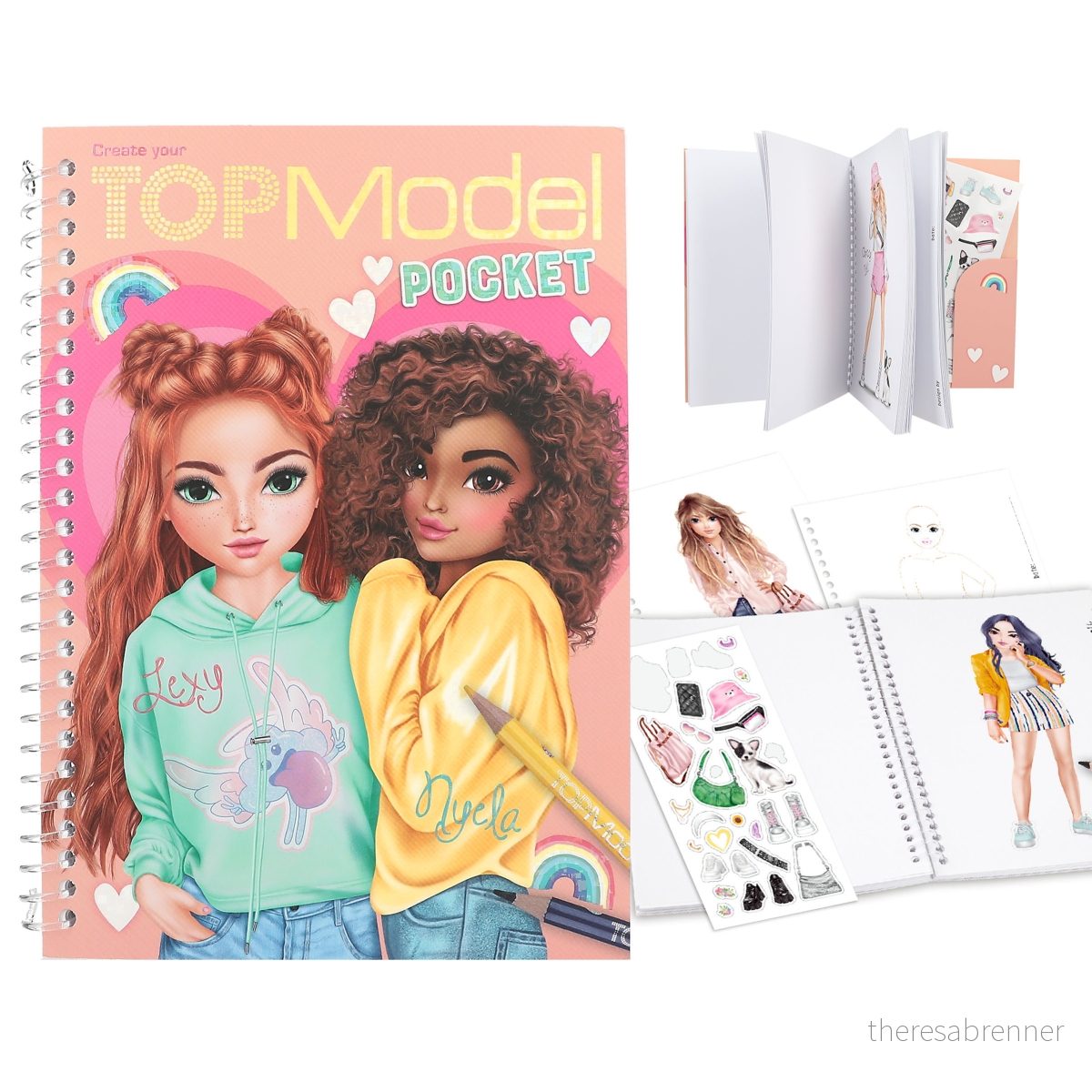 Topmodel – Lommemalebok, Nyela & Lexy v:6476568 Topmodel – Lommemalebok, Nyela & Lexy v:6476568