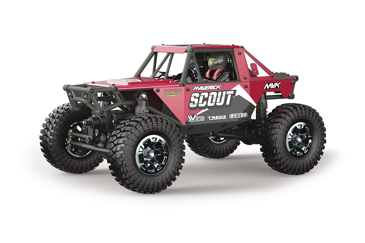 Maverick - Scout-24 1/24th Rock Crawler - Red (151301) - Gratis frakt v:6876996