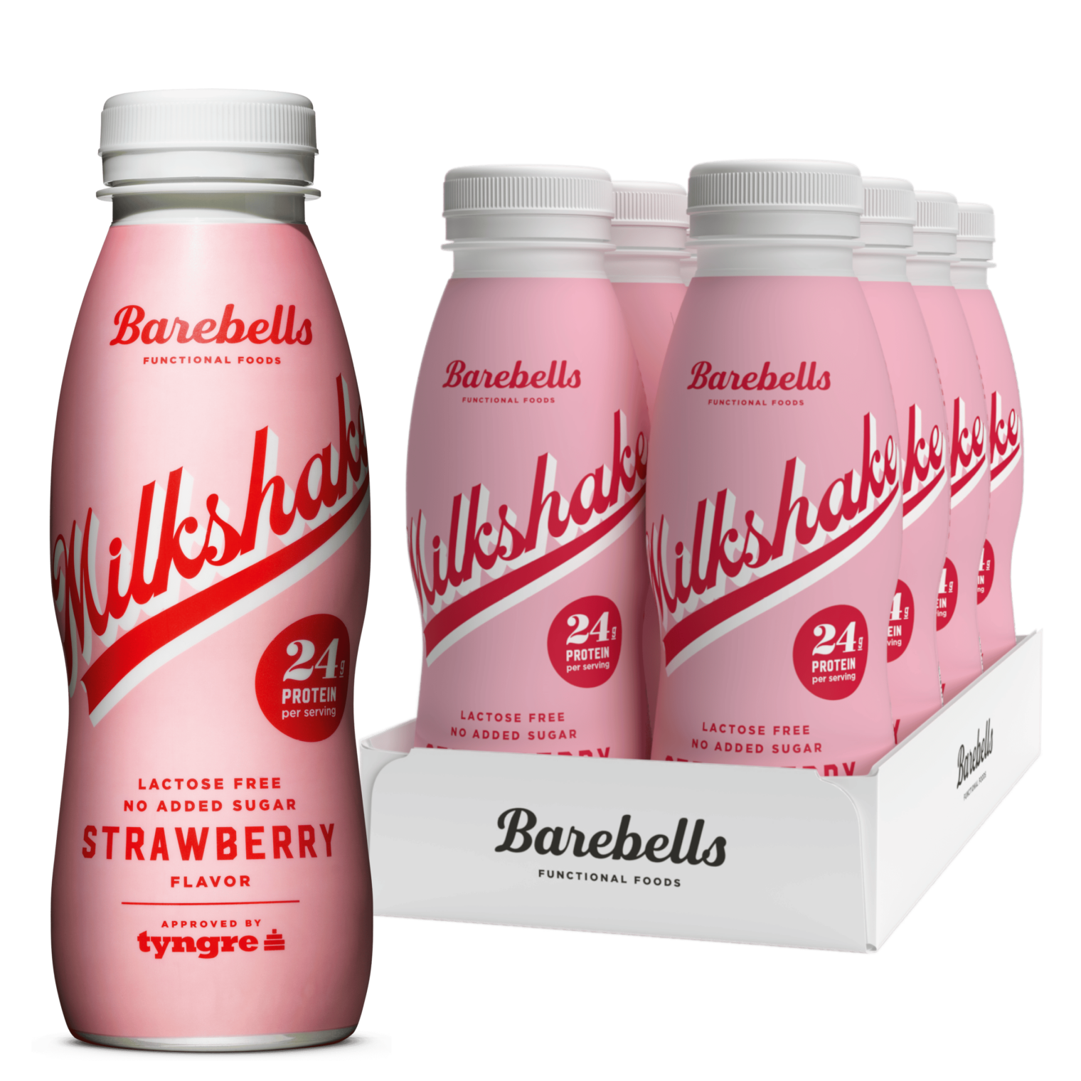 Barebells – Protein Milkshake Jordbær – 8×330 ml v:5968423 Barebells – Protein Milkshake Jordbær – 8×330 ml v:5968423