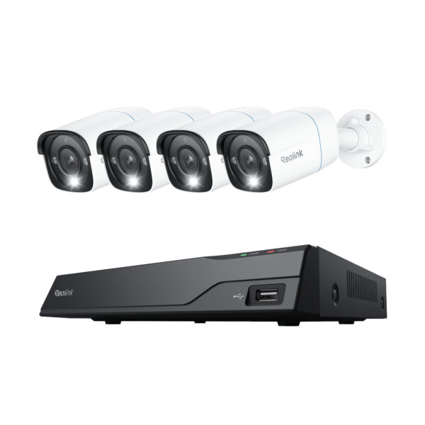Reolink – NVS8-8MB4 (RLK8-800B4) 4K UHD 8-kanals NVR-system – Hvit - Gratis frakt v:5507571