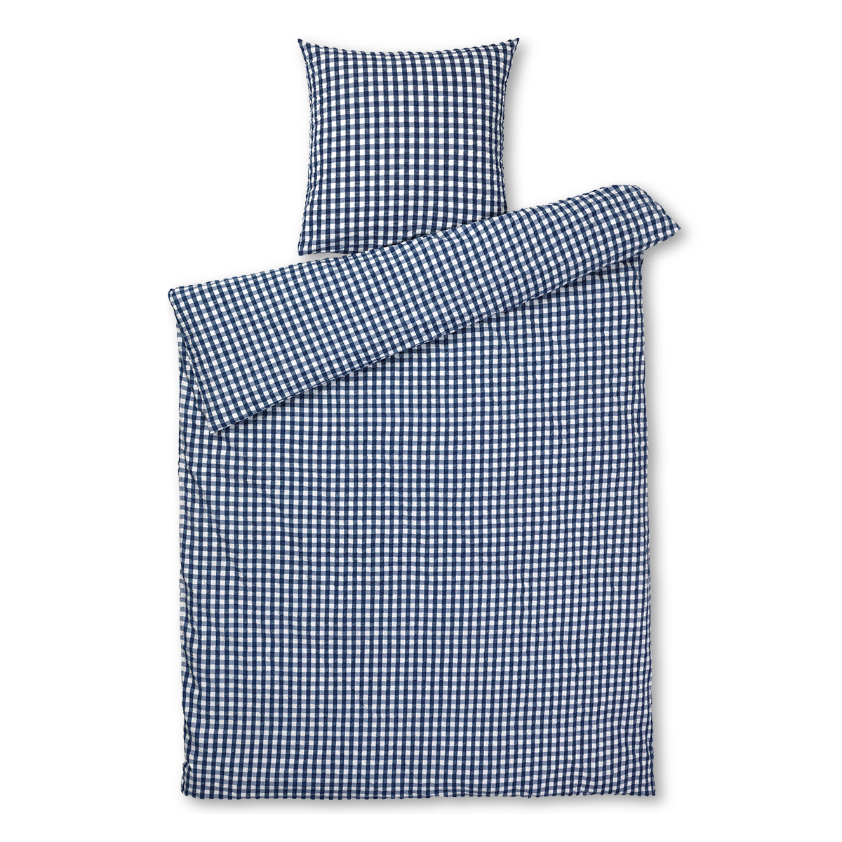 Juna – Bæk&Bølge Sengetøy 140×200 cm – Mørkeblå & Hvit – Dark Blue/White – Gratis frakt v:2263952