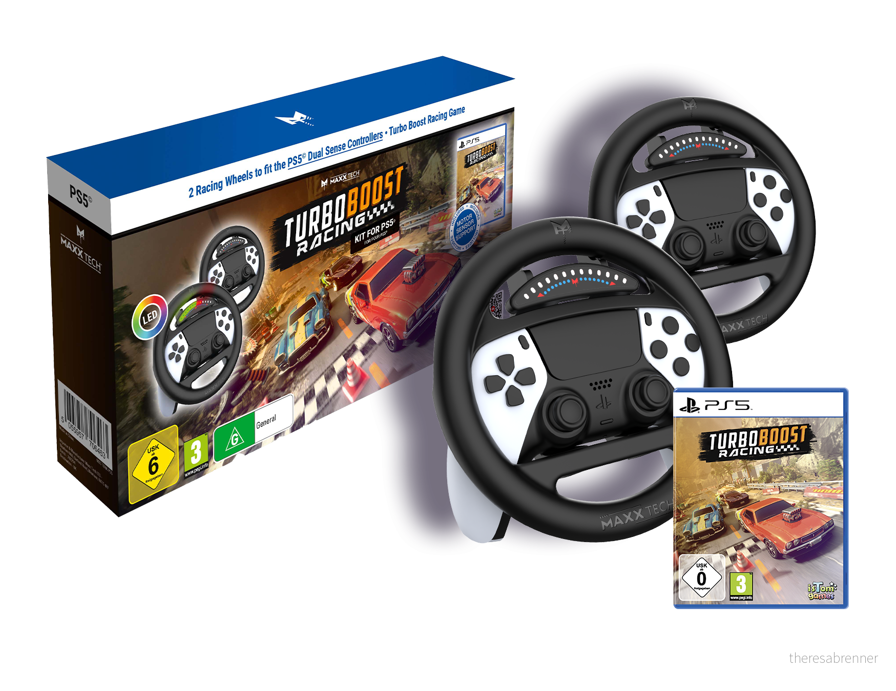 Maxx Tech - Turbo Boost Racing Kit - PlayStation 5 - PlayStation 5 - Engelsk - Standard v:8694462