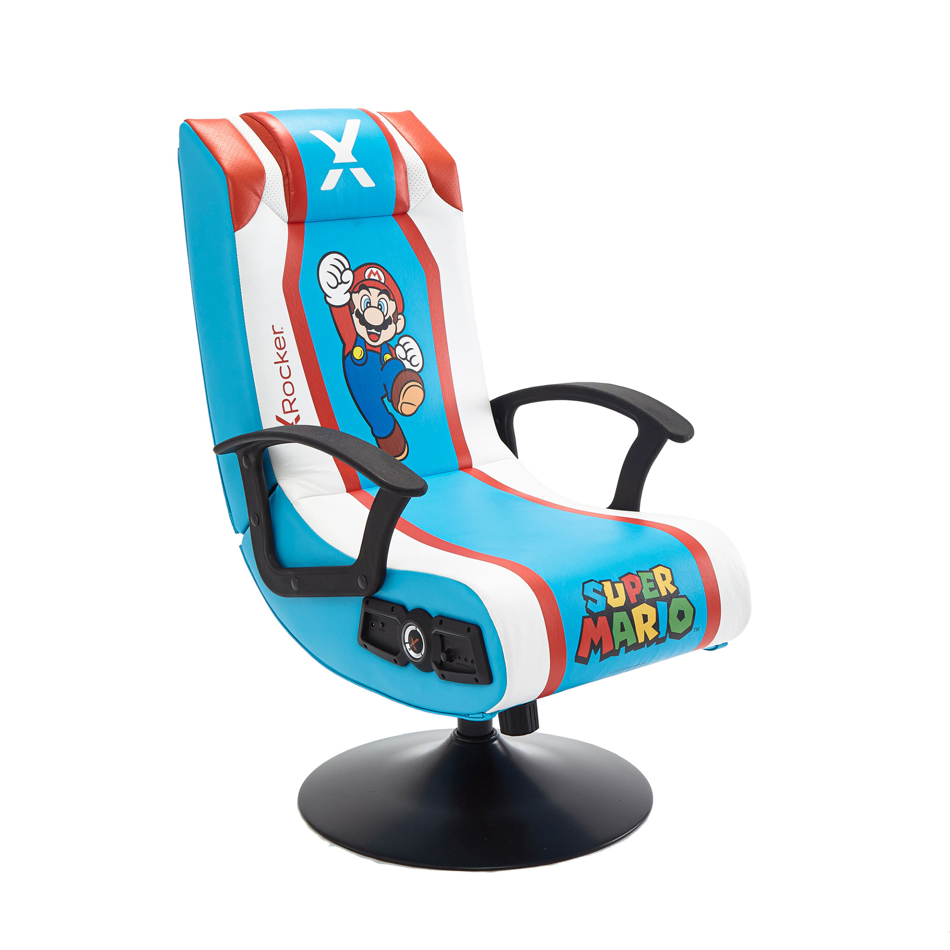 X-ROCKER: Super Mario 2.1 Audio Pedestal Chair – Red/Blue – Gratis frakt v:2047466 X-ROCKER: Super Mario 2.1 Audio Pedestal Chair – Red/Blue – Gratis frakt v:2047466