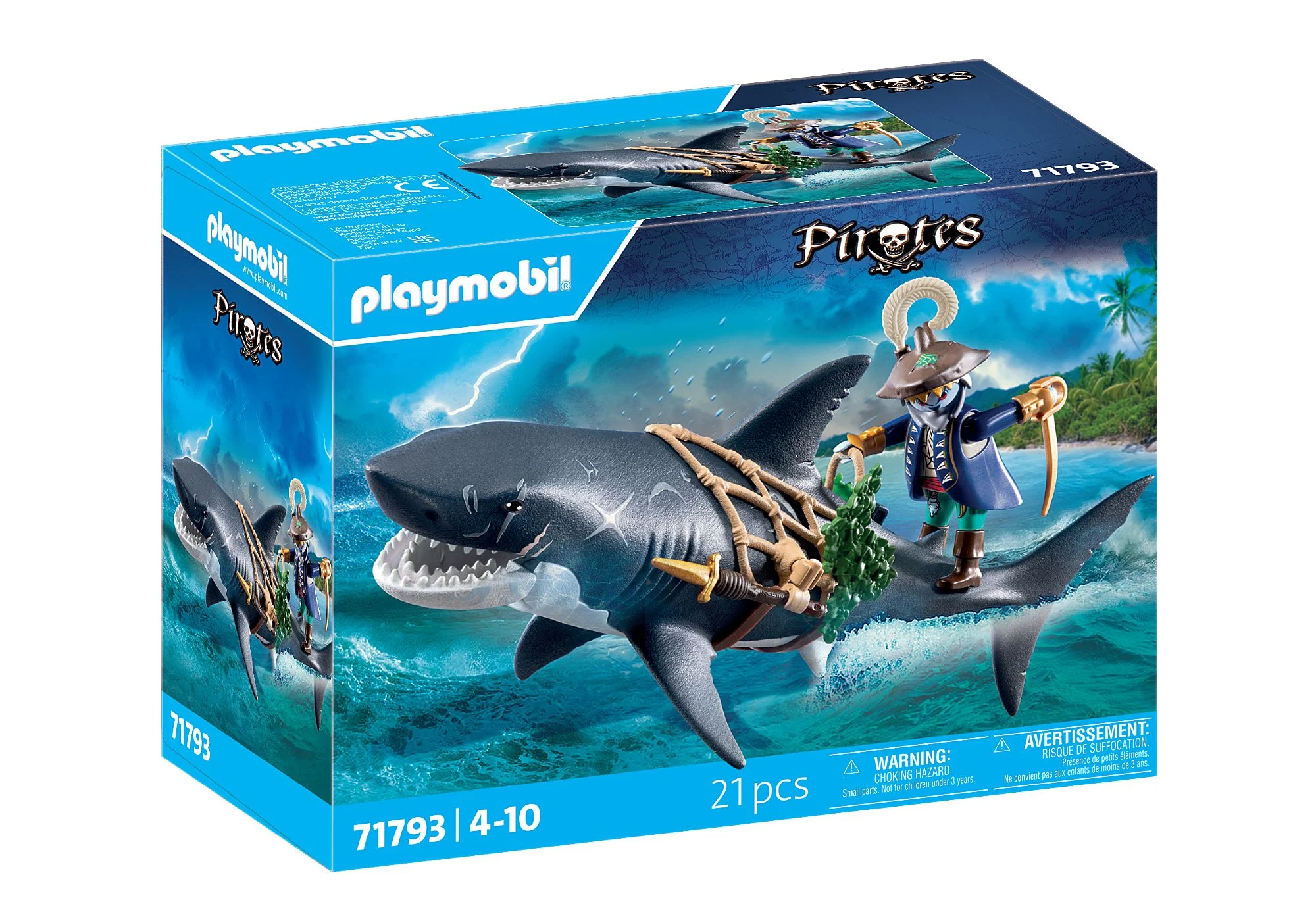 PLAYMOBIL - Giant Shark with Pirate (71793) v:9110465