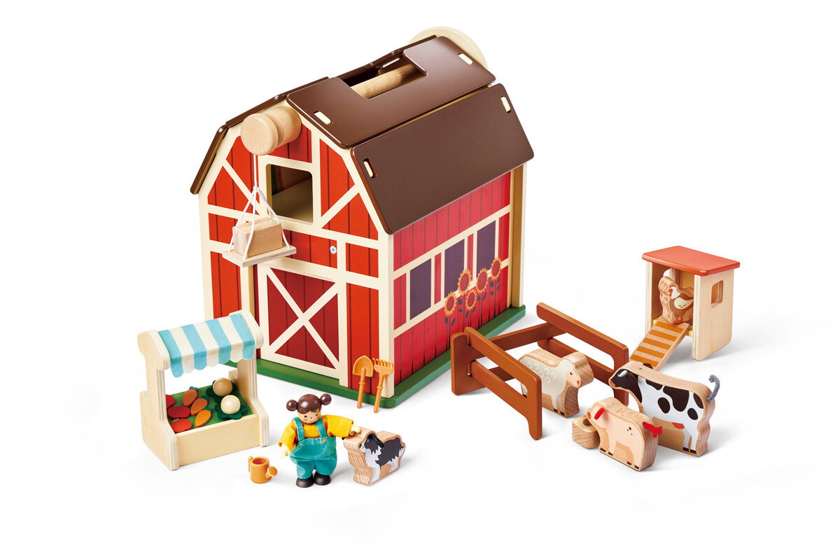 Hape - Happy Farm Playset (87-3530) - Gratis frakt v:6787986