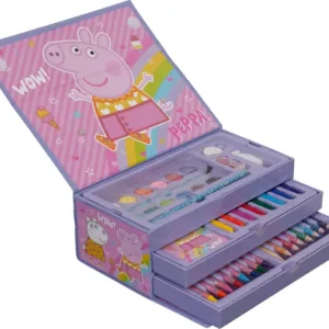 Coloring Case – PEPPA PIG – set 52pcs in paper toolbox with handle v:7397759
