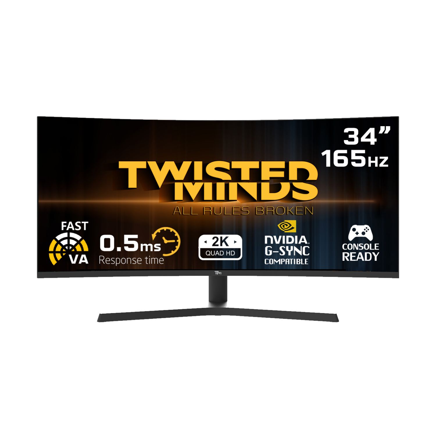 Twisted Minds - Eclipse Pro Series CURVE 34" WQHD - 165HZ 0.5ms VA Gaming Monitor - Gratis frakt v:7788496