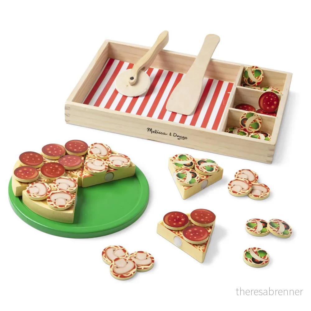 Melissa & Doug - Food Play Wooden Pizza v:4594780