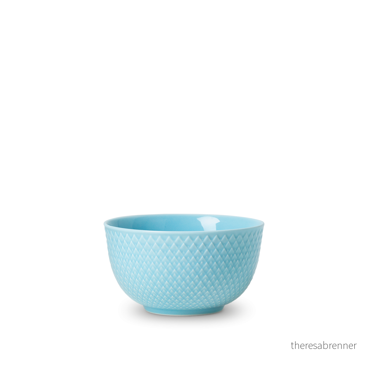 Lyngby Porcelæn - Rhombe Color Skål - Ø11 cm - Turkis - Turquoise - XS v:4433892