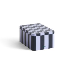 HAY – Tin Container Liten L17 cm – Mørkeblå & Lavendel – Dark Blue & Lavender v:7008833