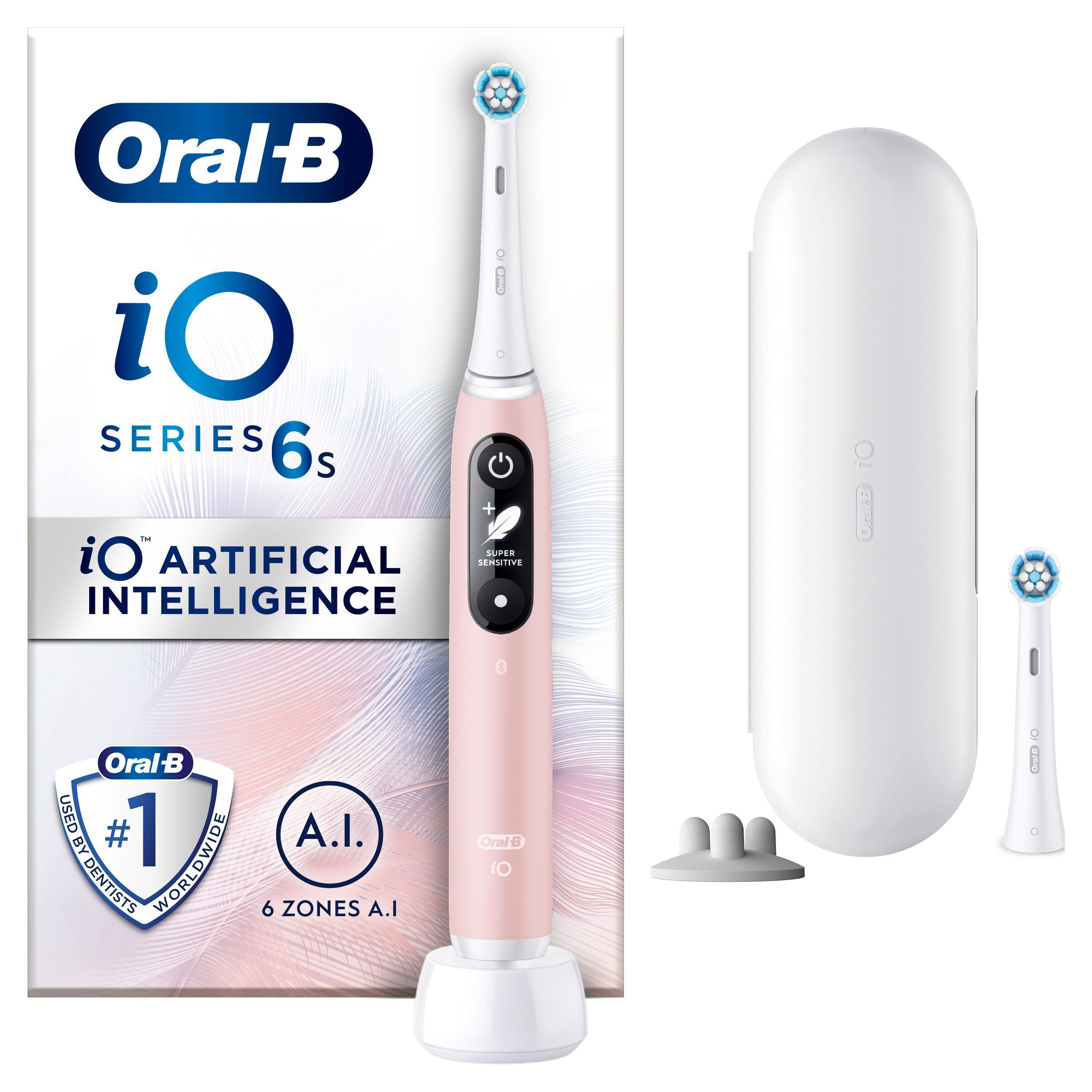 Oral B - iO6S Rosa Sand Elektrisk Tannbørste - Gratis frakt v:8223657