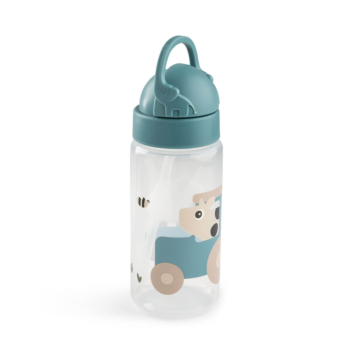 Done by Deer - Straw bottle - Tiny farm Blue - 350 ml v:5789898