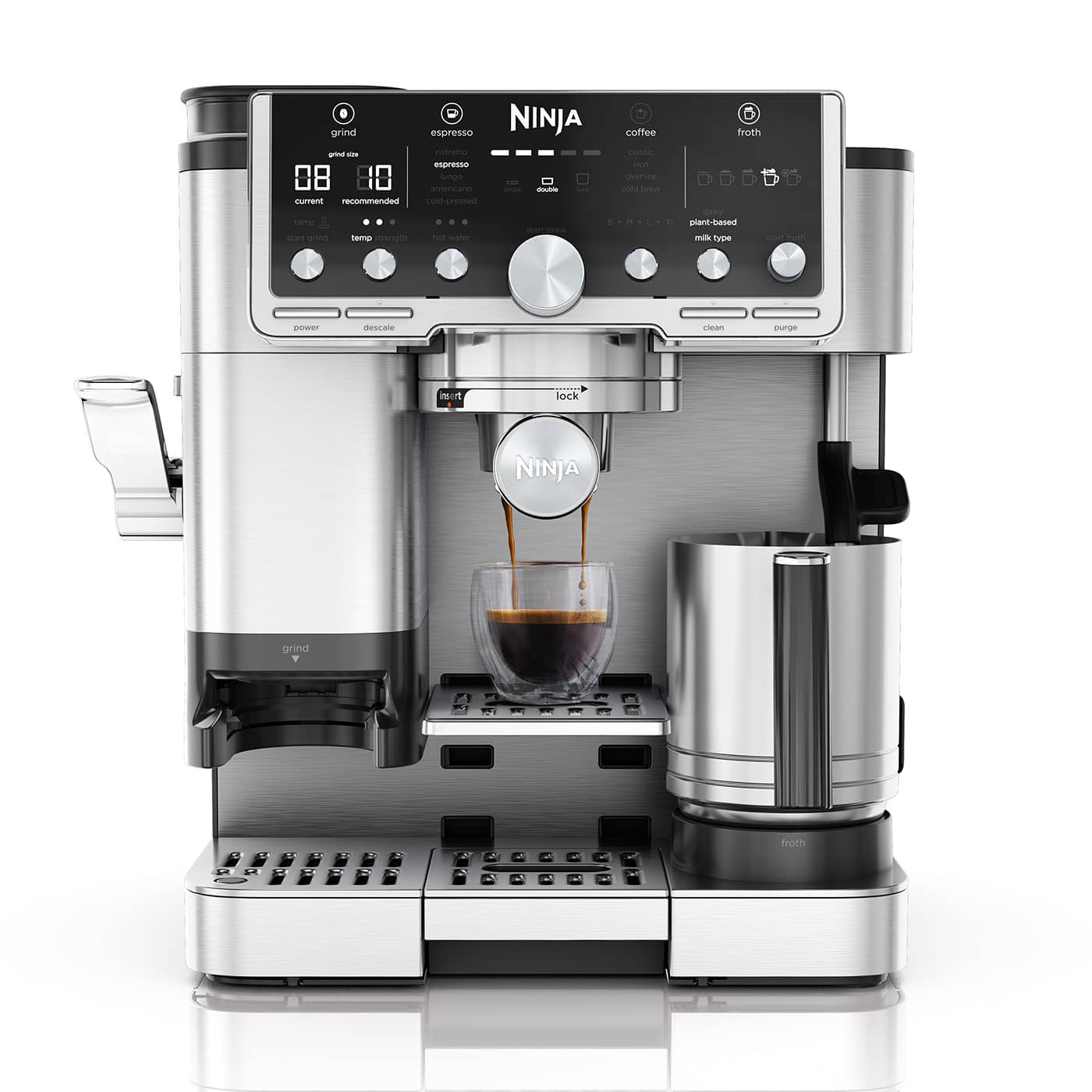 Ninja – Luxe Café Pro Espressomaskin ES701EU – Bønne-til-kopp med innebygd kvern & automatisk skummer - Gratis frakt v:5582995