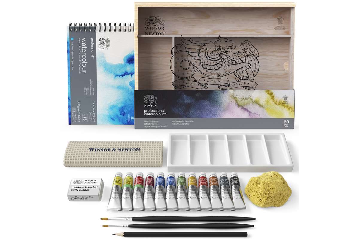 Winsor & Newton - Watercolour Proff. Travel Box, 20pcs Ass. (831014) - Gratis frakt v:4726408