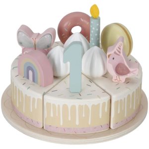 Little Dutch – Wooden birthday cake – pink (LD8015) v:3315376 Little Dutch – Wooden birthday cake – pink (LD8015) v:3315376