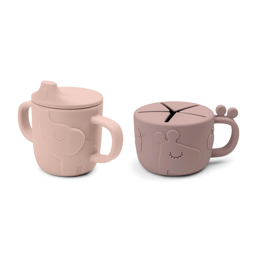 Done by Deer – Peekaboo Spout/Snack Cup Set – Deer Friends Powder v:3070564