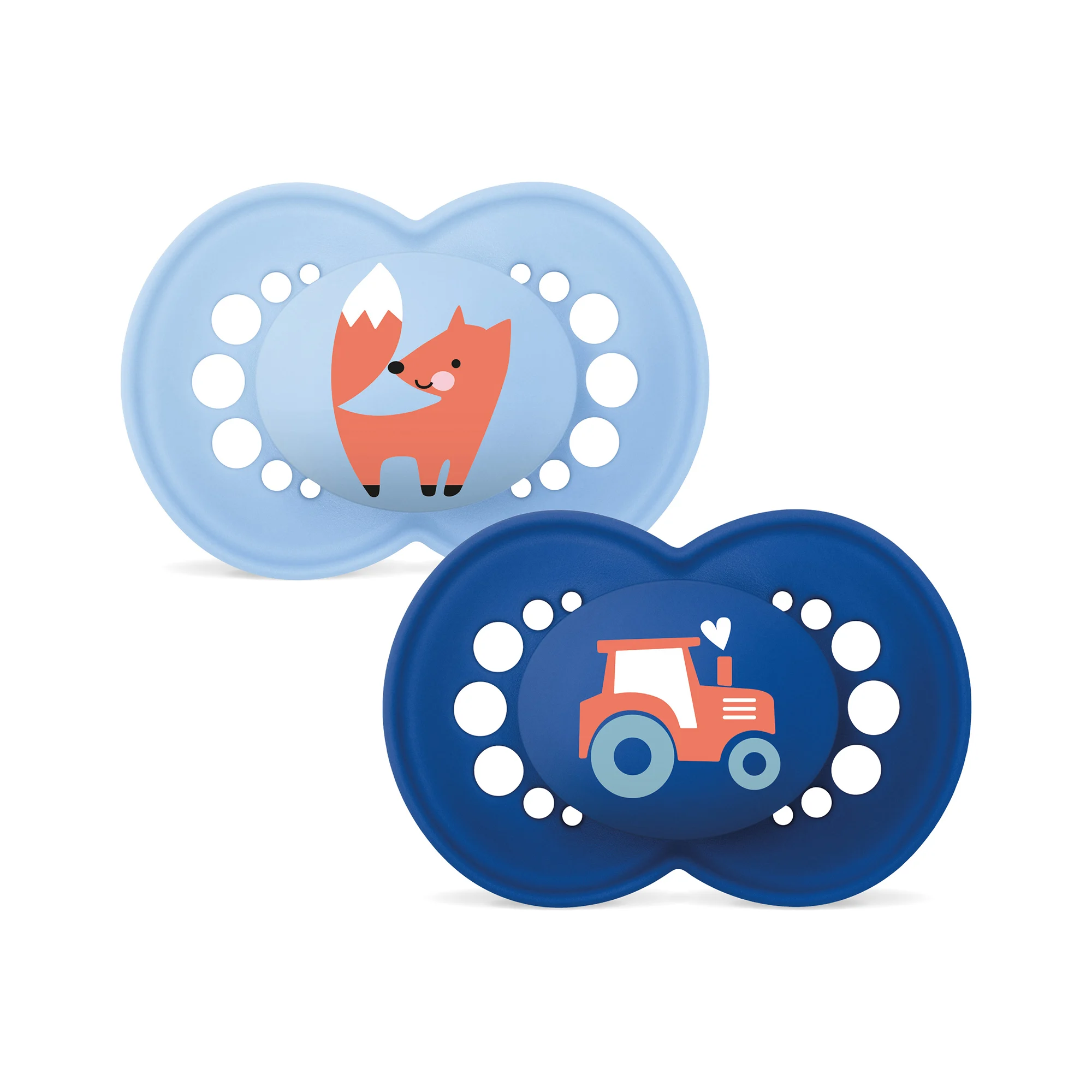 MAM - Orig 16-36m Nat Rub 2p Box V - Blue - 16-36 months v:4282359