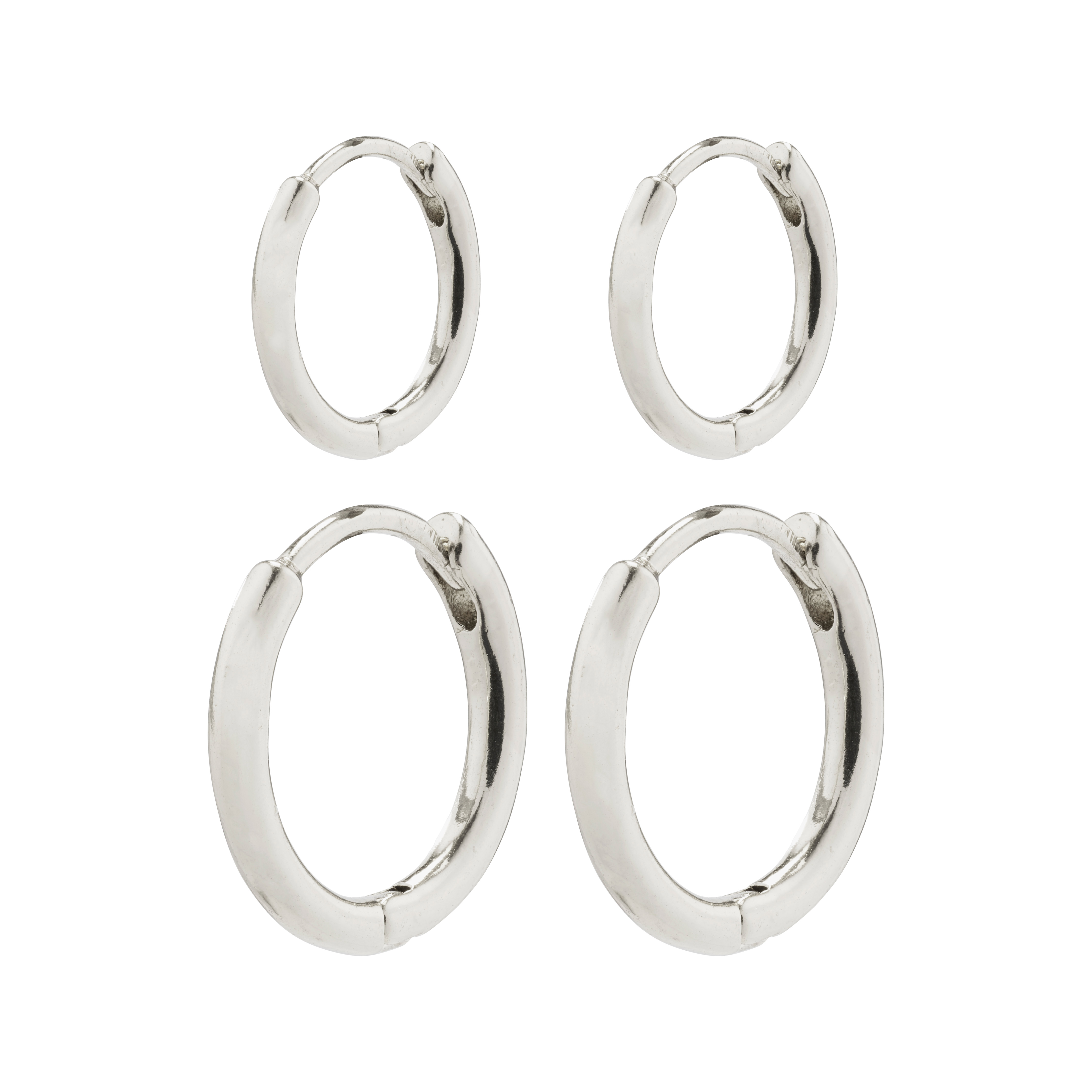 PILGRIM – ARIELLA Hoop Earrings 2-in-1 Set – Silver Plated – 10 and 12 mm v:4186814 PILGRIM – ARIELLA Hoop Earrings 2-in-1 Set – Silver Plated – 10 and 12 mm v:4186814