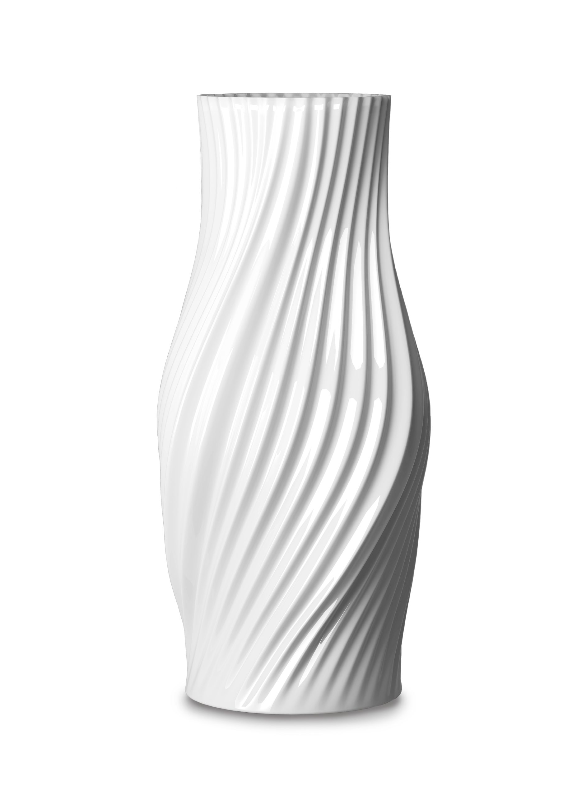 Lyngby Porcelæn - Twist Vase - Hvit - 31 cm - Gratis frakt v:5568192