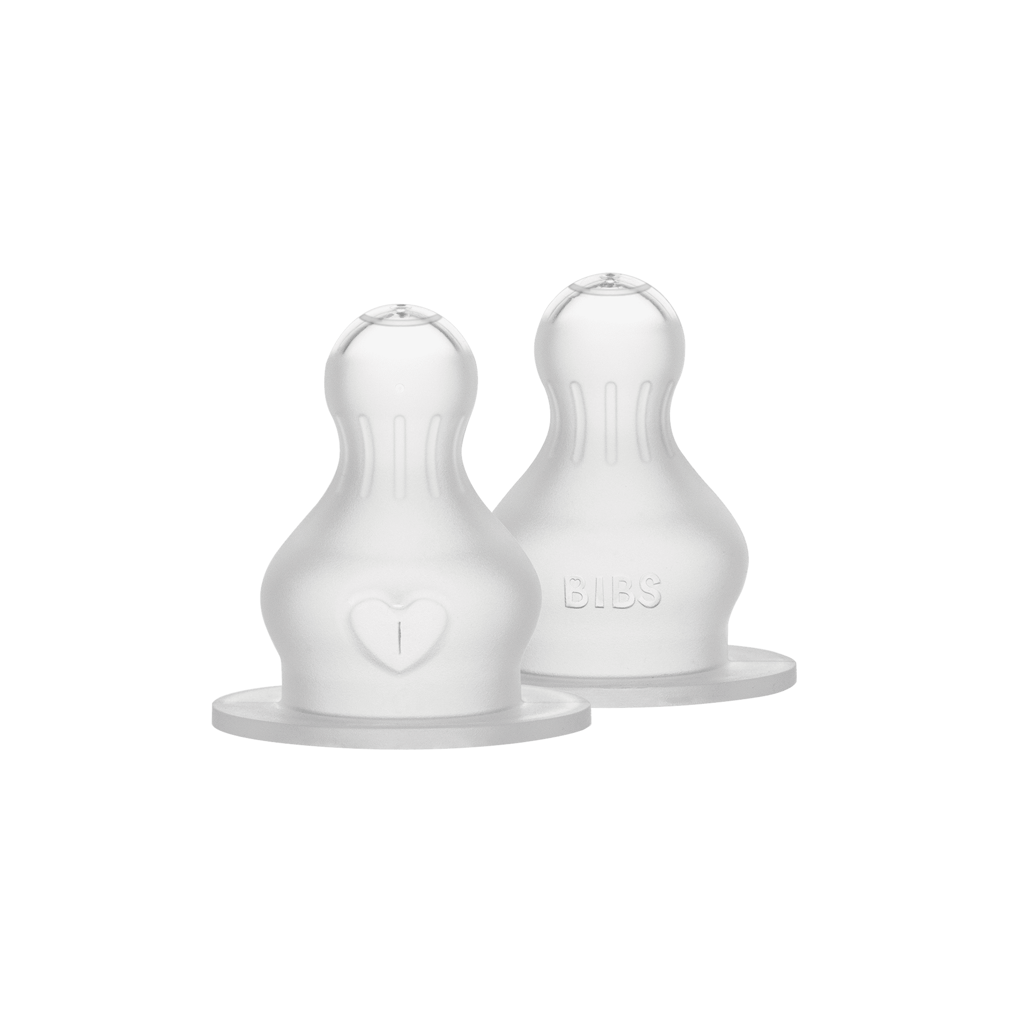 BIBS - Baby Bottle Nipple Round Silicone 2 Pack - Thick Flow v:2718623