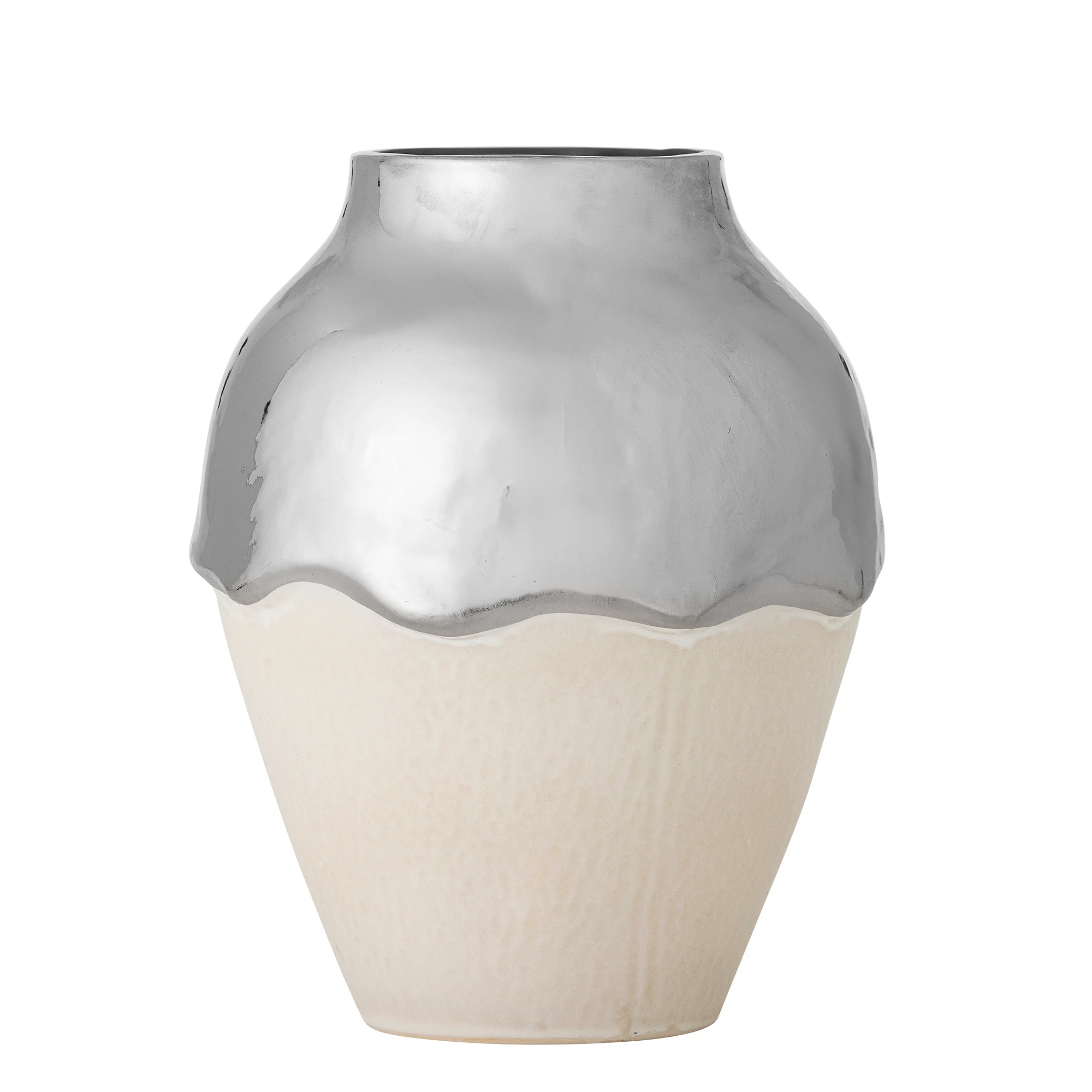 Bloomingville – Silvio Vase – Silver – Stoneware v:7052799 Bloomingville – Silvio Vase – Silver – Stoneware v:7052799