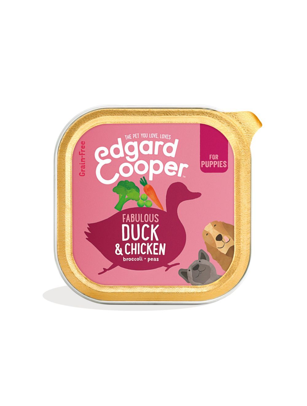 Edgard Cooper - 18 x Duck & Chicken Puppy Patee - 300gr - Gratis frakt v:1795175