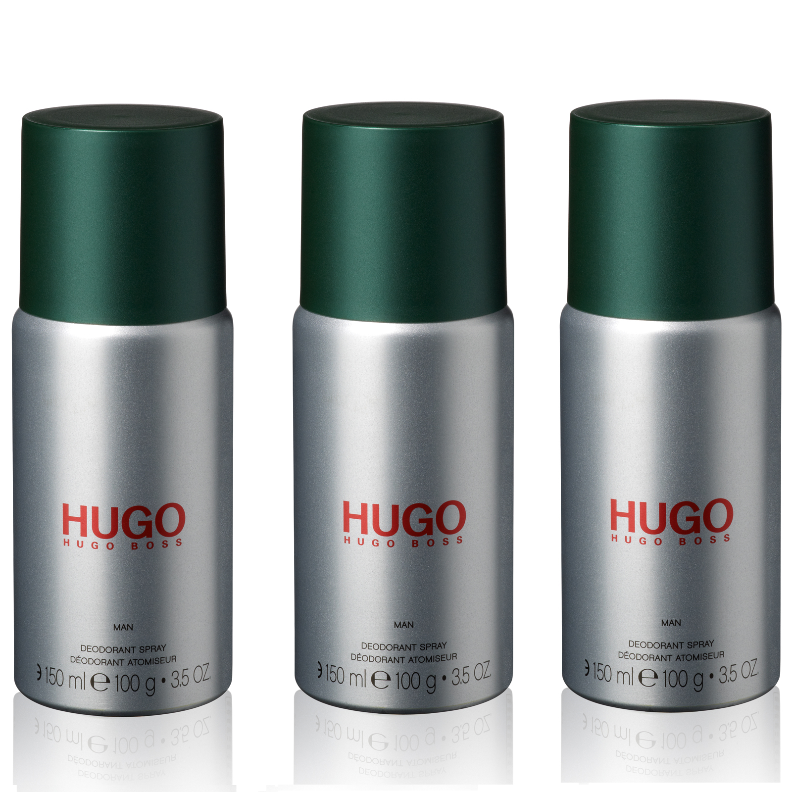Hugo Boss – 3x Hugo Man Deodorant Spray 150 ml – Gratis frakt v:9871297
