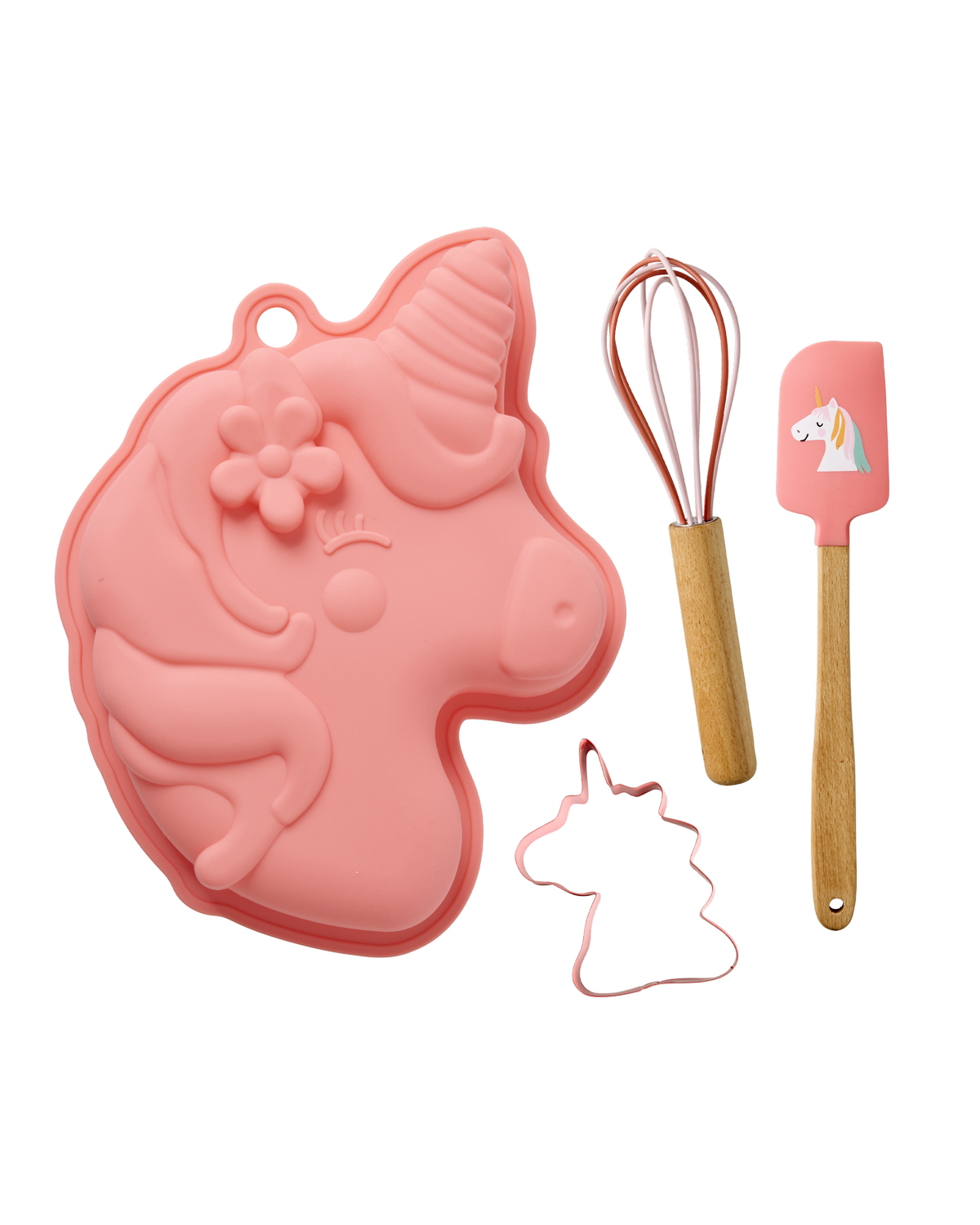 Rice - Baking Set Unicorn Love - Pink - Set of 4 v:8892509