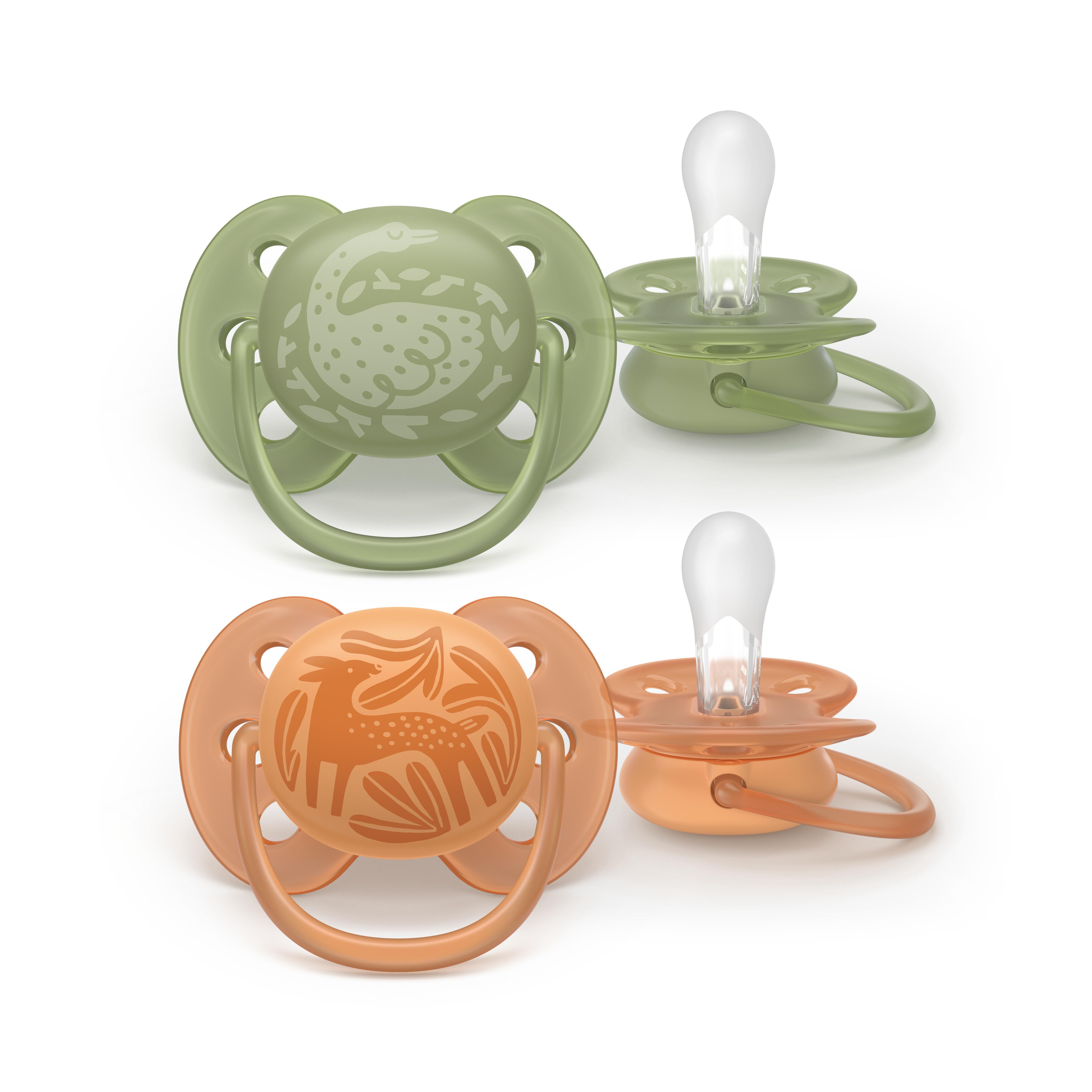 Philips Avent – Ultra soft soother, 18+m, green/orange v:5400121 Philips Avent – Ultra soft soother, 18+m, green/orange v:5400121