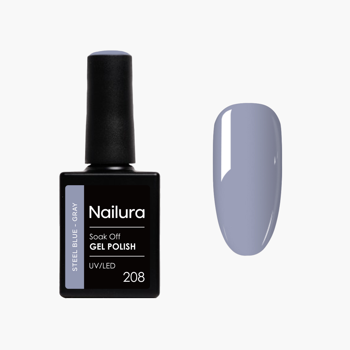 Nailura – Gel Polish 208 – Steel Blue Grey – 10 ml – Steel Blue Grey v:3470406 Nailura – Gel Polish 208 – Steel Blue Grey – 10 ml – Steel Blue Grey v:3470406