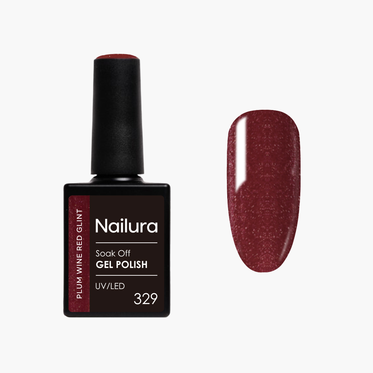 Nailura – Gel Polish 329 – Plum Wine Red Glint – 10 ml – Plum Wine Red Glint v:7787349 Nailura – Gel Polish 329 – Plum Wine Red Glint – 10 ml – Plum Wine Red Glint v:7787349