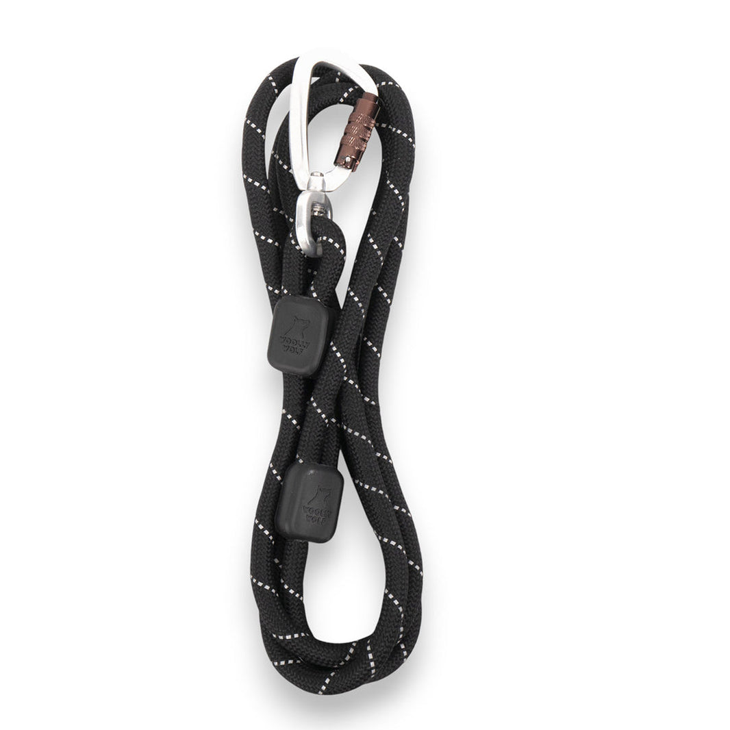 Woolly Wolf - Rope Leash Black - 180 cm - 10mm v:8587618