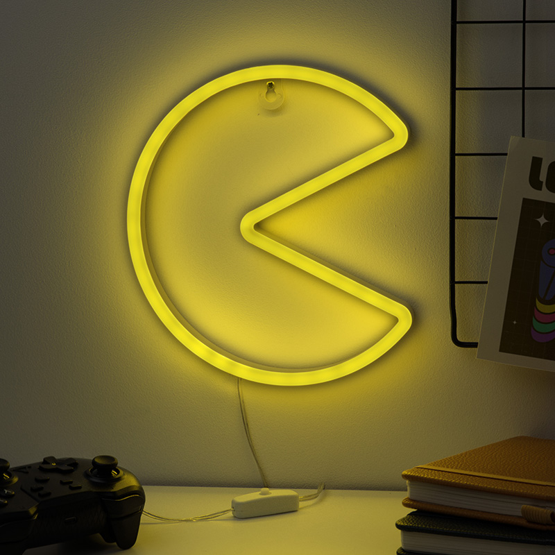 Pac Man Wall Mountable LED Neon Light – Pac Man v:8205457