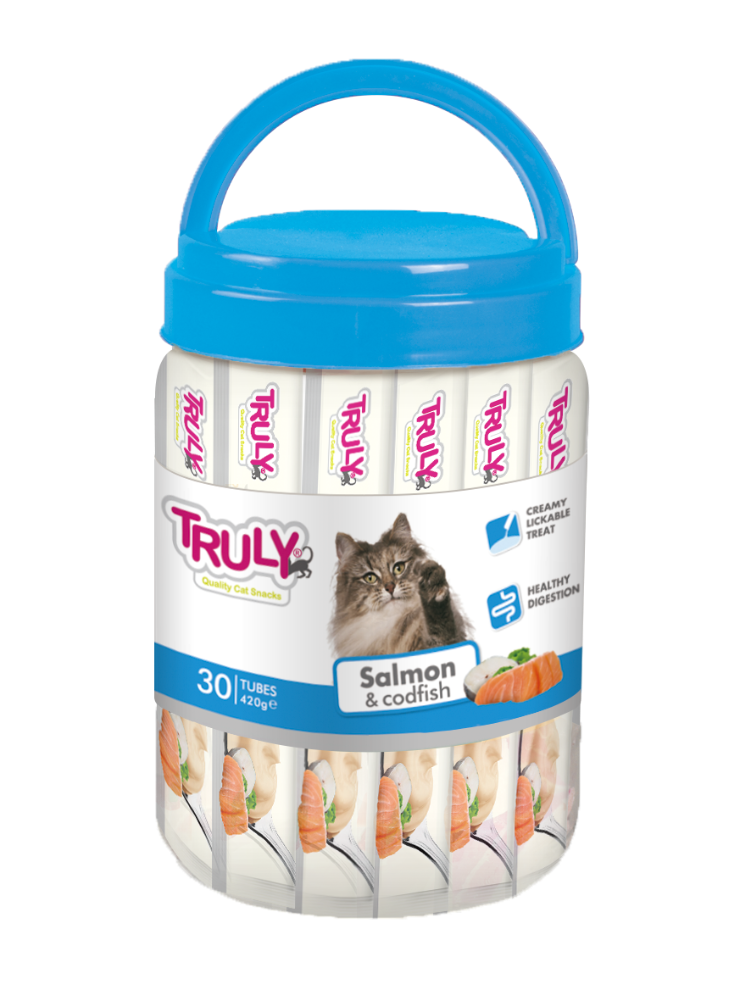 Truly - Creamy Lickable Salmon and Codfish - 420g v:7822734